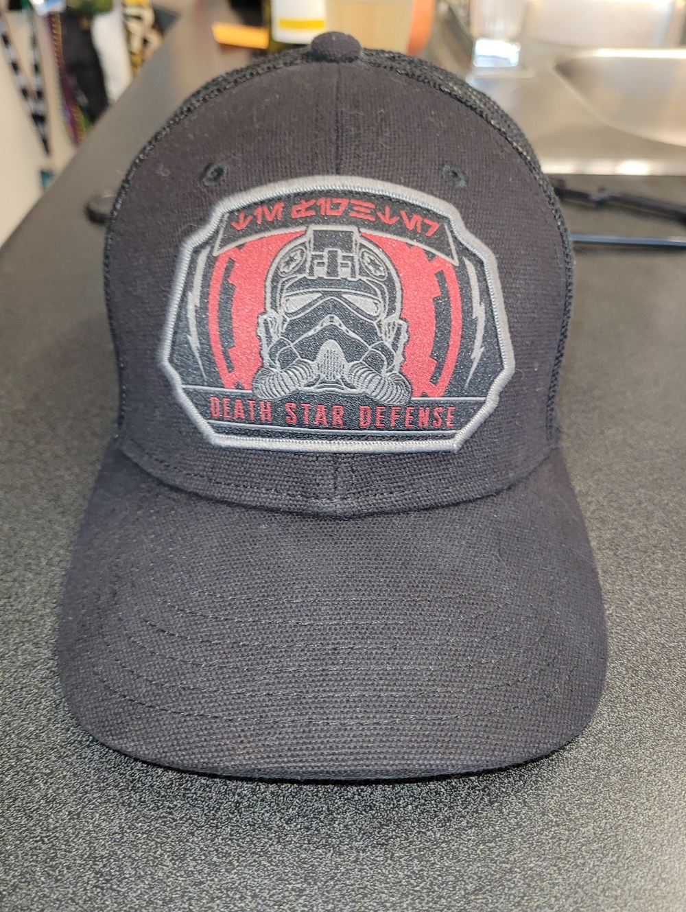Hero's And Villains Death Star Defense Black Patch Cap